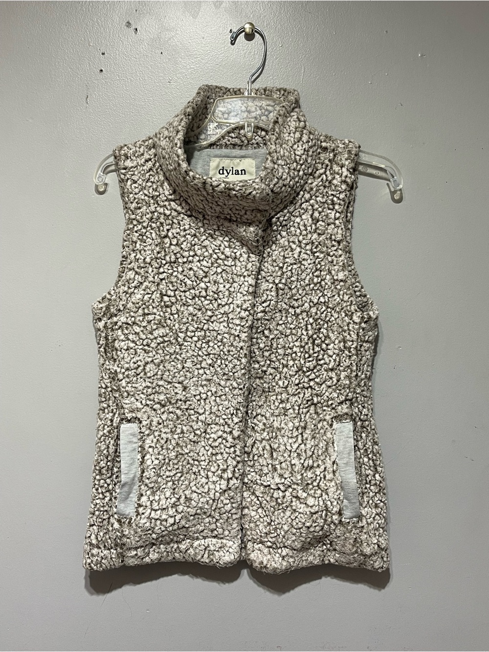 dylan Cream Bouclé Sherpa Zip Vest